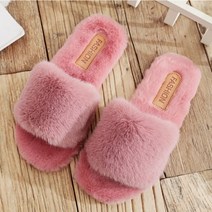사무실 실내화 따뜻한 털 슬리퍼 4color 퍼실내화 털실 인조퍼, 민트230