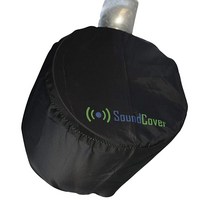 대형 라운드 보트 스피커용 엑스트라 라지 블랙 마린 웨이크보드 타워 포드 스피커 보관 커버 2개 - 커버 치수 높이 35.6cm(14인치) x 너비 35.6cm(14인치) x 깊이