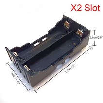 납산 배터리 18650 AAA 배터리 케이스 4 Pcs 슬롯 홀더가있는 박스 병렬 보관함, 02 2x slot
