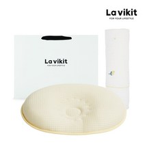 라비킷 출산선물 세트(두상베개+아기블랭킷+쇼핑백L) 짱구베개, 가드닝튤립