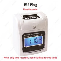사무실 근태 출퇴근기록카드전자 시간 기록계 직원 출석, 09 Milk White LCD EU PL