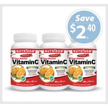 Nutridom Vitamin C 1000mg 120 Tablets - 3 PACK 뉴트리돔 비타민씨 1000밀리 120정 뉴트리돔 비타민씨 뉴트리돔 비타민C 3병