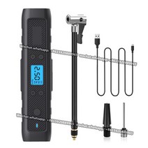 공펌프 충전식 공기 압축기 타이어 주입기 무선 휴대용 디지털 자동차 펌프 자전거 오토바이, 01 HD-3671_01 배터리 전원