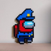 [모모상점] 어몽 어스 디폼블럭비즈 세트, 1세트, 8mm경찰