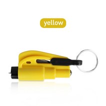 레스큐미 차량용 망치 차량용 안전 탈출 유리창 깨기 비상 해머 키 체인 안전 벨트 커터 인명 구조 도구, 05 YELLOW