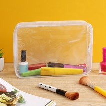 20cm 투명 크린 사각 파우치 PVC 여행용 소품가방