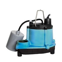 Little Giant 6 CIA RFS 115 볼트 1/3 HP 2760 GPH 주철 수중 섬프 펌프 피기백 기계식 플로트 스위치 포함 3m10피트 코드 블루 506171