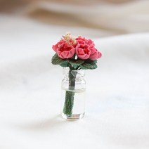 리틀핑거 미니어쳐 꽃화병 핑크 인테리어 납골당 소품