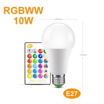 제이즈 5W 1Pcs 3W 7W 10W RGB 장식 전구 E27 E14 GU10 AC 110V 220V LED 램프 24 키 리모터 조광기 다채로운 야간 조명 B43, [03] E27 Rgbww