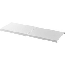 일본직발송 4. 야마자키 실업(YAMAZAKI) 신축 꽉 막대용 선반판 L 화이트 약 W46.5~90XD33XH3CM 플레이트, One Size, One Color