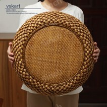 등나무 쿳숀 다다미스타일 침실 방석 키높이 가정 명상 방석 수공예 천연재료 밀짚