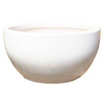 원형 화이트 화분 25 x 13