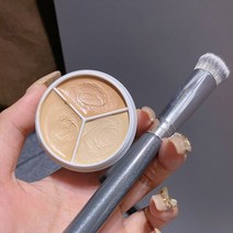 휴대용 색도계 고정밀 색차 비교 색차계 측색기 측정기 3색 컨실러 팔레트 롱래스팅 프로페셔널 커버 다크서클 여드름 모공 크림 셰이딩 하이라이터 페이스 메이크업 코미디, 컨실러와 브러쉬