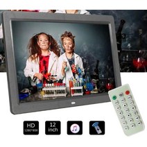 디지털액자 디지털액자10인치 광시야각 다기능액자 홀더음악영화 플레이어가 있는 12인치, 검은색, 미국 플러그