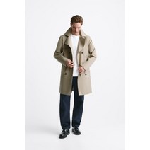 독일 자라 ZARA 더블 브레스티드 발수 트렌치 코트 - 베이지 125133