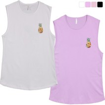 남여공용 파인애플 박스 나시 민소매