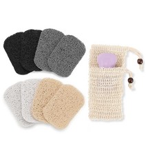 비누 받침용 프리미엄 세이버 패드 8개 4가지 색상 냄새 샤워 욕실 주방용 곰팡이 방지 바 홀더 효율적인 배수 리프트 매트 접시 액세서리 사이잘 가방 2개