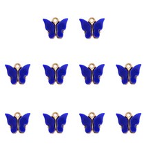 나비 펜던트 나비 귀걸이 쥬얼리 액세서리 만들기 참장식 펜던트 10개세트, 12 blue