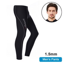 웻슈트 서핑 잠수복 스킨스쿠버 슈트남성 잠수복 탑 자켓 2mm 또는 3mm 1.5mm 네오프렌 긴팔 셔츠 바지 민, 09 1.5mm Men Pants_03 M