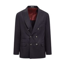 BRUNELLO CUCINELLI 브루넬로쿠치넬리 피크 라펠 울 더블 블레이저
