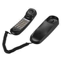 휴대용 미니 전화 벽 마운트 유선 전화 확장 mini phone for hotel family home telefon telefones, 검은 색