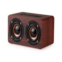블루투스스피커 pc usb 무선 미니 거실 휴대용 차량용 블루투스 스피커 W5 나무 HiFi 충격 베이스 Altavoz TF caixa 드 솜 사운드 바 Sumsung XIAOMI, [02] Wood Color