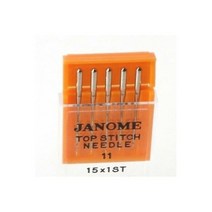 Janome 재봉틀 미싱 Top 스티치 Size 11 Needle 5 Count Pack New