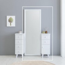 대학생 1인가구 북유럽 전신거울 서랍 화장대 / 붙박이 공주 미니 아파트, 화장대/남색+의자