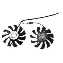 HA8010H12F-Z 75mm 2PIN GTX1050TI GPU 쿨러 듀얼 팬 MSI GeForce GTX 1050Ti GTX-1050-TI-4GT-OC (2pcs), 하나, 보여진 바와 같이