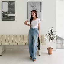 겟잇미 모거돈 데님 스판 일자핏 청바지 .겟잇미