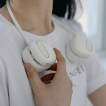 코딩 KSNF22 넥스트롬 에어 플렉서블 캠핑 목넥선풍기 무선 휴대용 목걸이 넥밴드선풍기, 화이트