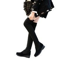 마녀의생활 여성 니트 롱부츠 싸이하이 삭스슈즈 스판 겨울부츠 방한워커