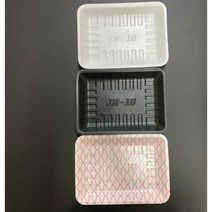 PSP 트레이 18호 300EA 소량판매 PSP용기 (정육접시 반찬포장 떡포장 일회용 접시), 검정1000EA