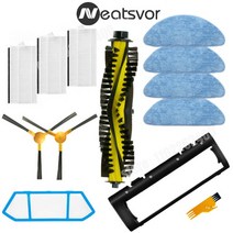 Hepa 필터 걸레 메인 브러시 Neatsvor X500 X600 Pro X520 Tesvor T8 S6 Ikhos Create NetBot S15 진공 청소기 부품 예비, [02] set 2