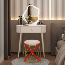 공주 원룸 화장대 콘솔화장대 확장형화장대 화장대세트 조명 화이트, 기본, 기본, 화이트 80cm+구름거울