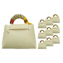 가죽 구디백 답례품 가방 10개, 화이트