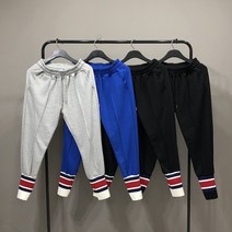 맨스토리 남자 파라오 배색 시보리 밴딩 트레이닝 조거팬츠