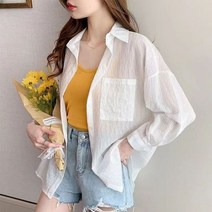 여성 스트라이프 블라우스 셔츠 스트릿 루즈핏 싱글 봄 포켓