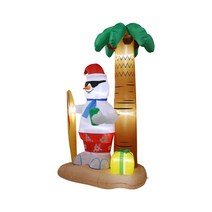 정원 실내 당을 위해 팽창식 8ft 크리스마스 팽창식 눈사람 잔디, 폴리에스터, 여러 가지 빛깔의