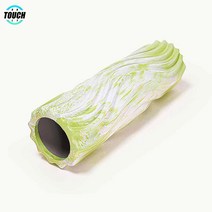 터치온리 마사지 EVA 폼롤러 필라테스 요가 스트레칭, 그린+화이트