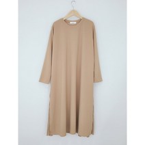 백주름 스판 롱 원피스 맥시 빅사이즈 저지 루즈핏 오버핏 홈원피스 긴팔 봄 여름 가을 임부복 면 드레스 R02