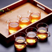 [P1N] 로하티순수 내열유리 찻잔 6p세트 꽃차 투명찻잔 / 내열유리찻잔세트 찻잔세트 유리찻잔 손잡이찻잔 l ( P1N / 75918EA ), 본상품선택, 본상품선택