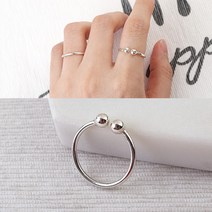 [8-659-09]순은반지 4mm볼반지 Free 실버925 1개