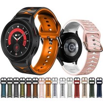 1300k [주문제작] [사찌몰] 갤럭시워치 5 프로 4 3 날개형 투톤 밴드 실리콘 줄, 블랙카멜 sgw110-20mm |7