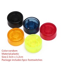 10 개갑 일렉트릭 기타 효과 페달 풋 네일 캡 앰프 캔디 컬러 풋 스위치 토퍼 노브 액세서리 2.5cm, [09] 5pcs random