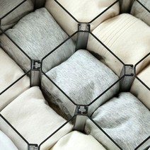 [생활양식] 그리드 양말정리함 서랍장 칸칸이 수납장 보관함 6개입, 화이트