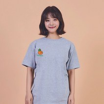 키밍 귤 오렌지 제주 그래픽 캐쥬얼 반팔티