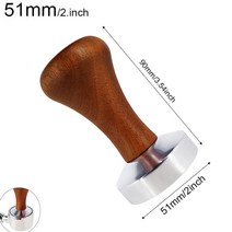 커피 디스트리뷰터 탬퍼 51mm53mm58mm 파우더 해머 나무 손잡이 탬퍼 플랫 매트, 알루미늄 51mm