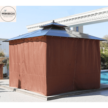 조립식 파고라 테라스 사각 알루미늄 야외 원두막 정자 썬룸 인테리어, 3. 3.0x3.0m-정자+커튼