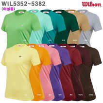 윌슨 (WIL5352-82)여성용 조깅헬스휘트니스운동복및탁구볼링스쿼시각종스포츠의류 고급반팔라운드티셔츠_라인몰티셔츠 티셔츠